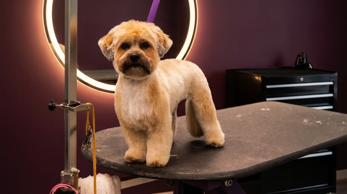 Small dog looking sharp after a groom